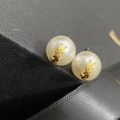 VE9997 YSL Copper plated 24K genuine gold electroplated pearl earrings