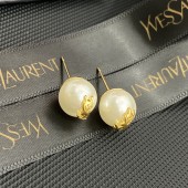 VE9997 YSL Copper plated 24K genuine gold electroplated pearl earrings