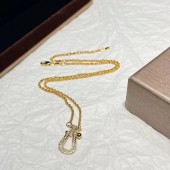 VN9964 Gold plated white gold inlaid diamond pendant necklace