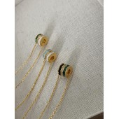 VN9982 Eight deformed cylindrical pendant gold-plated necklace