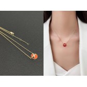 VN9985 Rose genuine gold-plated X-shaped necklace