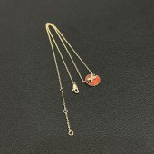 VN9985 Rose genuine gold-plated X-shaped necklace