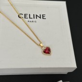 VN9986 Gilded heart-shaped pendant Celine necklace