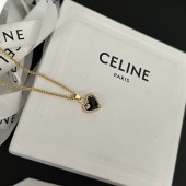 VN9986 Gilded heart-shaped pendant Celine necklace