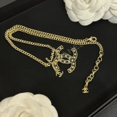 VN9990 Electroplated gold Chanel necklace