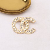 XZF9864 CC Luxurious geometric design brooch, alloy brooch inlaid with rhinestones