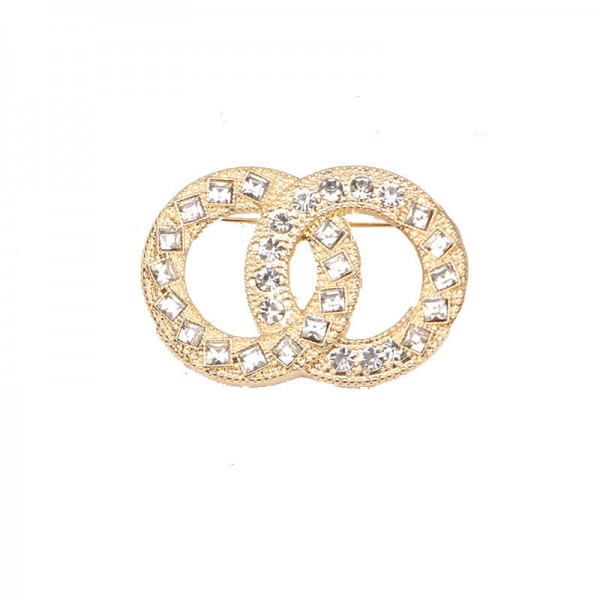 XZF9864 CC Luxurious geometric design brooch, alloy brooch inlaid with rhinestones