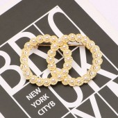 XZF9865 CC Luxurious geometric design brooch, alloy brooch inlaid with  pearls