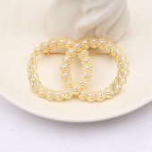 XZF9865 CC Luxurious geometric design brooch, alloy brooch inlaid with  pearls