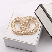 XZF9866 CC Luxurious geometric design brooch, alloy brooch inlaid with  pearls