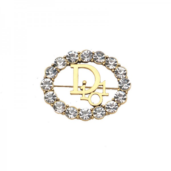 XZF9870 CC Luxurious geometric design brooch, alloy brooch inlaid with rhinestones