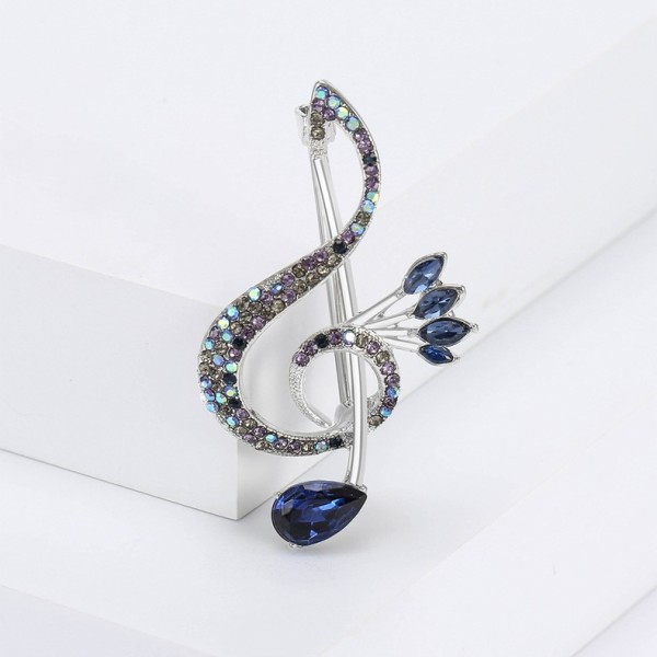 XZ70133172850688 Personalized musical note brooch inlaid with rhinestones