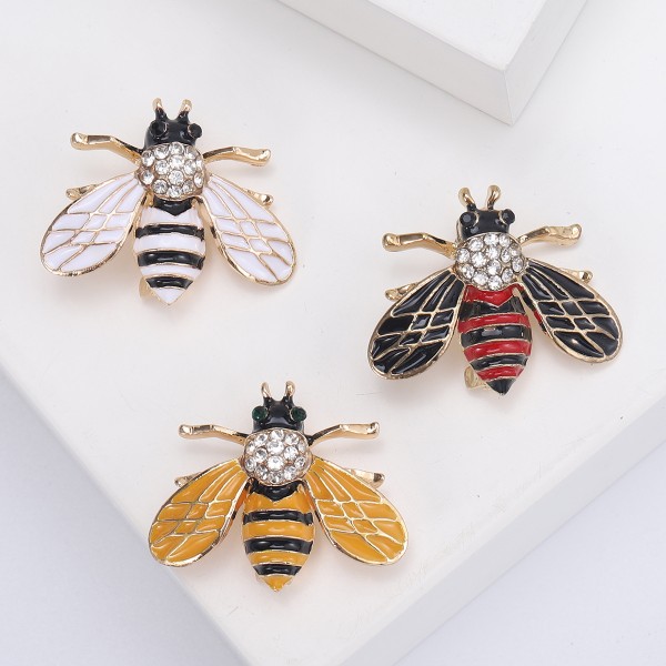 XZ58108928986445 Cute European and American Mini Bee Brooch with Water Diamond and Enamel Dripping Oil Craft Versatile Jewelry Alloy Insect Pin XZ58108928986445 Cute European and American Mini Bee Brooch with Water Diamond and Enamel Dripping Oil Craft Versatile Jewelry Alloy Insect Pin