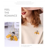 XZ58108928986445 Cute European and American Mini Bee Brooch with Water Diamond and Enamel Dripping Oil Craft Versatile Jewelry Alloy Insect Pin