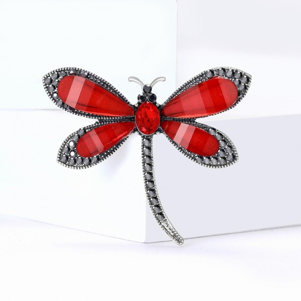 XZ87111580537265 Exquisite and creative alloy resin dragonfly shaped brooch from Europe and America, versatile and fashionable for women's suits, coats, tops, chest flower accessories, brooch XZ87111580537265 Exquisite and creative alloy resin dragonfly shaped brooch from Europe and America, versatile and fashionable for women's suits, coats, tops, chest flower accessories, brooch