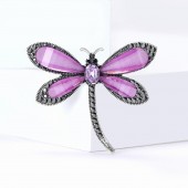 XZ87111580537265 Exquisite and creative alloy resin dragonfly shaped brooch from Europe and America, versatile and fashionable for women's suits, coats, tops, chest flower accessories, brooch