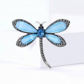 XZ87111580537265 Exquisite and creative alloy resin dragonfly shaped brooch from Europe and America, versatile and fashionable for women's suits, coats, tops, chest flower accessories, brooch