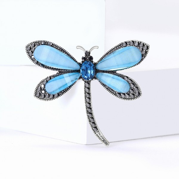 XZ87111580537265 Exquisite and creative alloy resin dragonfly shaped brooch from Europe and America, versatile and fashionable for women's suits, coats, tops, chest flower accessories, brooch XZ87111580537265 Exquisite and creative alloy resin dragonfly shaped brooch from Europe and America, versatile and fashionable for women's suits, coats, tops, chest flower accessories, brooch