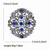 XZ87142296032597 European and American retro heavy industry alloy rhinestone Baroque brooch, fashionable and versatile women's clothing chest flower jewelry brooch