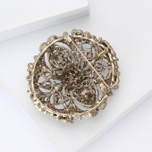 XZ87142296032597 European and American retro heavy industry alloy rhinestone Baroque brooch, fashionable and versatile women's clothing chest flower jewelry brooch