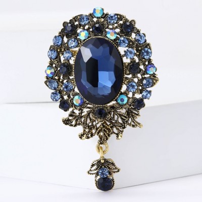 XZ87124908413749 High end retro palace pendant, alloy Baroque brooch, fashionable temperament, women's clothing, chest flower jewelry, brooch