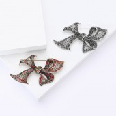 XZ87156994842069 New creative retro alloy rhinestone bow brooch exquisite and versatile women's clothing chest flower jewelry brooch XZ87156994842069 New creative retro alloy rhinestone bow brooch exquisite and versatile women's clothing chest flower jewelry brooch
