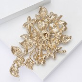 XZ874178722015676 New European and American hot selling alloy rhinestone large brooch with high-end temperament, women's clothing chest flower jewelry brooch