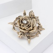 XZ85103965052999 European and American retro creative alloy rose skull brooch versatile fashion women's suit top coat chest flower accessory brooch