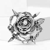 XZ85103965052999 European and American retro creative alloy rose skull brooch versatile fashion women's suit top coat chest flower accessory brooch XZ85103965052999 European and American retro creative alloy rose skull brooch versatile fashion women's suit top coat chest flower accessory brooch