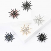 XZ81117360794990 Fashionable and exquisite alloy rhinestone octagonal star brooch with versatile temperament, suitable for women's suits, dresses, chest flower accessories, brooch