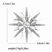 XZ81117360794990 Fashionable and exquisite alloy rhinestone octagonal star brooch with versatile temperament, suitable for women's suits, dresses, chest flower accessories, brooch