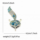 XZ68154622340373 New European and American hot selling alloy rhinestone fox brooch creative versatile men's and women's suit coat chest flower jewelry brooch