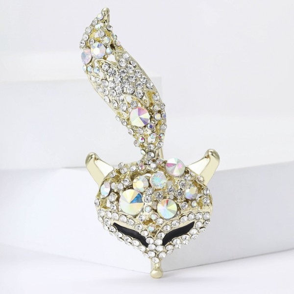 XZ68154622340373 New European and American hot selling alloy rhinestone fox brooch creative versatile men's and women's suit coat chest flower jewelry brooch XZ68154622340373 New European and American hot selling alloy rhinestone fox brooch creative versatile men's and women's suit coat chest flower jewelry brooch