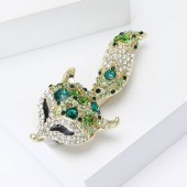 XZ68154622340373 New European and American hot selling alloy rhinestone fox brooch creative versatile men's and women's suit coat chest flower jewelry brooch XZ68154622340373 New European and American hot selling alloy rhinestone fox brooch creative versatile men's and women's suit coat chest flower jewelry brooch