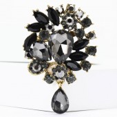 XZ58147746810013 European and American fashion creative alloy rhinestone medium-sized rhinestone brooch exquisite and versatile women's clothing chest flower jewelry brooch