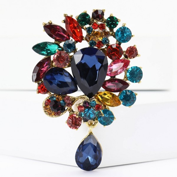XZ58147746810013 European and American fashion creative alloy rhinestone medium-sized rhinestone brooch exquisite and versatile women's clothing chest flower jewelry brooch XZ58147746810013 European and American fashion creative alloy rhinestone medium-sized rhinestone brooch exquisite and versatile women's clothing chest flower jewelry brooch