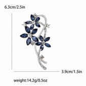 XZ79143835071599 New fashionable and exquisite alloy rhinestone flower bouquet brooch, luxurious and elegant women's formal dress, suit top, chest flower jewelry brooch