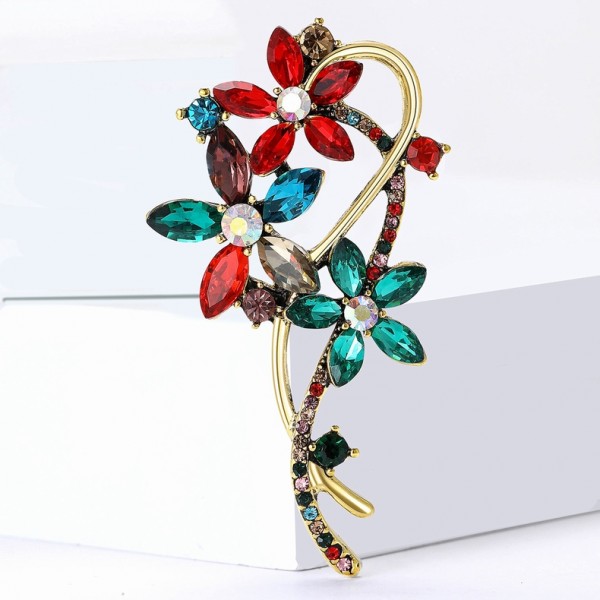 XZ79143835071599 New fashionable and exquisite alloy rhinestone flower bouquet brooch, luxurious and elegant women's formal dress, suit top, chest flower jewelry brooch XZ79143835071599 New fashionable and exquisite alloy rhinestone flower bouquet brooch, luxurious and elegant women's formal dress, suit top, chest flower jewelry brooch