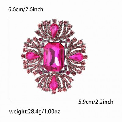 XZ69143424580083 Luxury and atmospheric alloy crystal glass brooch with high-end temperament for women's suits, coats, chest flowers, jewelry, brooch