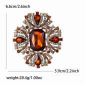 XZ69143424580083 Luxury and atmospheric alloy crystal glass brooch with high-end temperament for women's suits, coats, chest flowers, jewelry, brooch