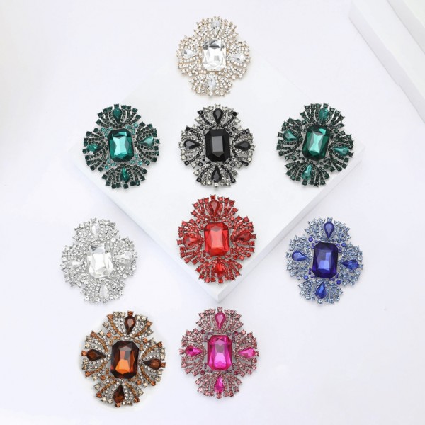 XZ69143424580083 Luxury and atmospheric alloy crystal glass brooch with high-end temperament for women's suits, coats, chest flowers, jewelry, brooch XZ69143424580083 Luxury and atmospheric alloy crystal glass brooch with high-end temperament for women's suits, coats, chest flowers, jewelry, brooch