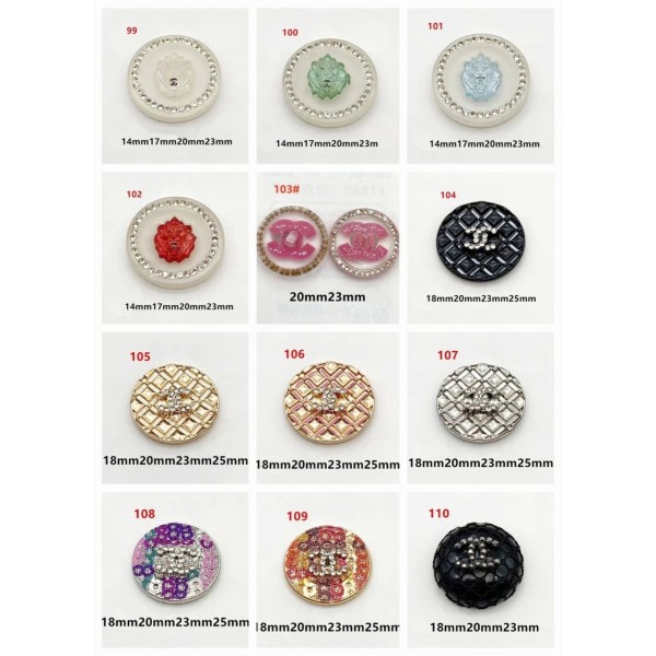 BT9882-28 CC Buttons  99#-110#（14mm） (0.55inch) Vintage Metal Chanel Button