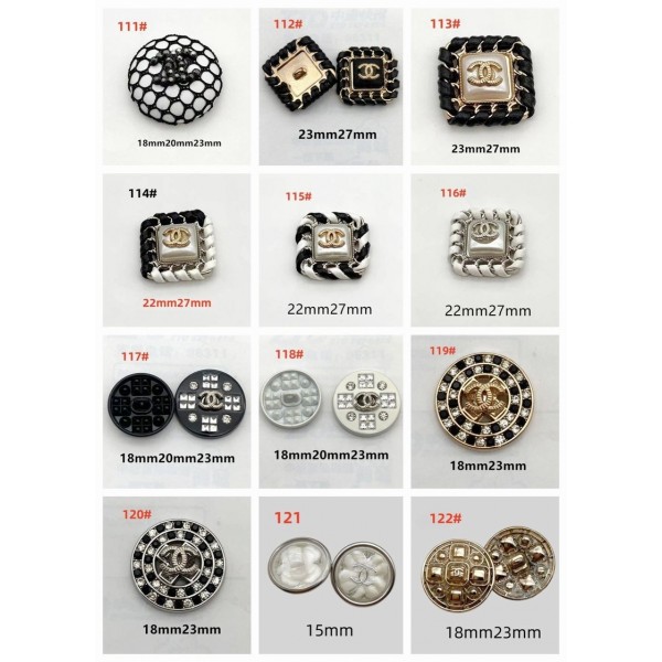 BT9882-32 Vintage Metal Chanel Button CC Buttons 111#-122# Size:（22mm） (0.87 inch)