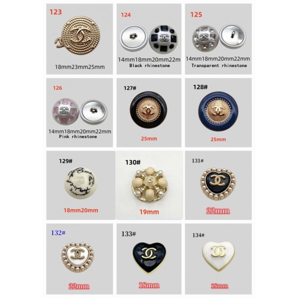 BT9882-35 CC Buttons 123#-134# Size:（20mm） (0.788 inch)