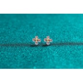 ES9889 S925 sterling silver moissanite champagne gold earrings