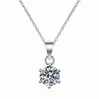 NL9905-1 S925 sterling silver 0.5-5.0 carat moissanite necklace