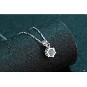 NL9905-3 S925 sterling silver 0.5-4.0 carats High carbon diamond necklace