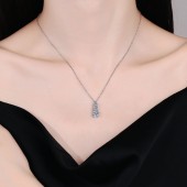 NL9908-3 The Love Meaning of Three Reincarnations 925 Silver High carbon diamond Women's Necklace