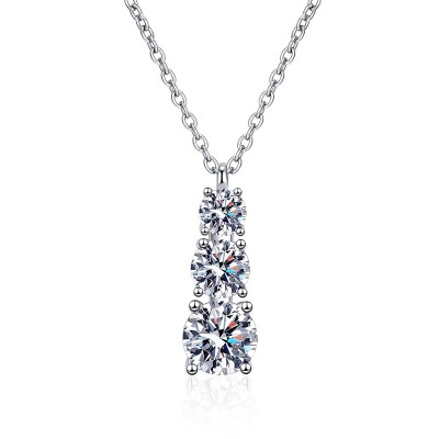 NL9908-3 The Love Meaning of Three Reincarnations 925 Silver High carbon diamond Women's Necklace