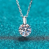 NL9910-1 925 silver Necklace, one piece of moissanite women's Necklace